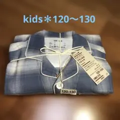 ◉無印★脇に縫い目のない＊フランネル＊長袖パジャマ 120〜130