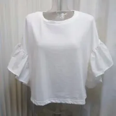 ELENCARE DUE　エレンカーレデュエ　フリル袖 Tシャツ　サイズ Fのサムネイル