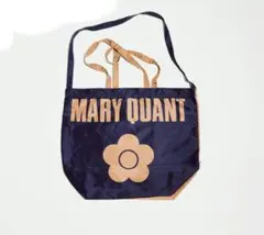 新品タグ付/MARY QUANT☆トートバッグ・ネイビー✕キャメル