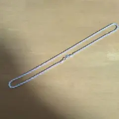 シルバー925メッキ ツイストチェーンネックレス 約60cm