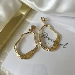 NO.107 3点1050円ハンドメイドピアスイヤリング 大ぶりピアス ゴールド