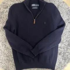 Polo Ralph Laurenラルフローレンハーフジップ ニットLネイビー