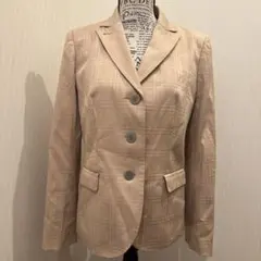 Burberry ベージュ チェック柄 テーラードジャケットのサムネイル