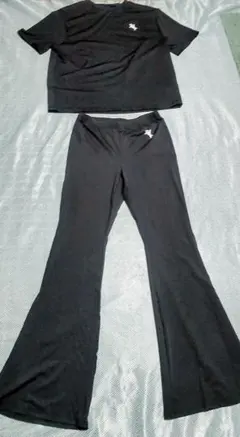 ブラックフレアパンツセットアップ M