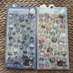 正規品　オリジナル ボンボンドロップシール ぷかぷか よるねこ　クーリア