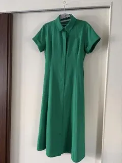 GU グリーン シャツワンピース 半袖
