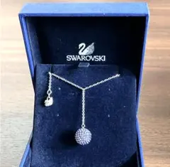 ★SWAROVSKIスワロフスキー ネックレス ボール パヴェ　パープル ブルーのサムネイル
