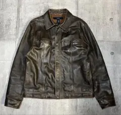 90s vintage old gap leather jacket