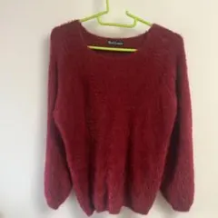 DayCloset 赤 長袖ニットセーター