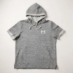 【UNDER ARMOUR】 グレー 半袖フーディー スポーツウェア Mのサムネイル