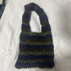 ハンドメイド編み物トートバッグ