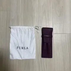 FURLA パープル ペンケース　保存袋付き