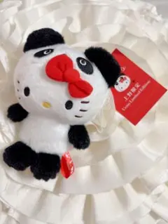 ハローキティ パンダ ぬいぐるみ 約10cm サンリオ 上野店限定　マスコット