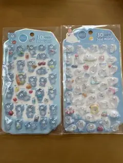 Nekoni 韓国クマアザラシボンボン 3Dシールあざらしくま