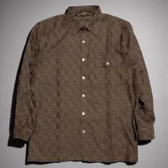 Sun Milano 日本製　ウール100% チェック　ブラウン