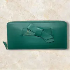 LANVIN ランバン コレクション 長財布 ラペリパース グリーン リボン