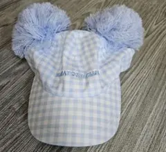 ディズニー　なかよしクラブ　ポンポンキャップ　ギンガムチェック　なかよしくらぶ