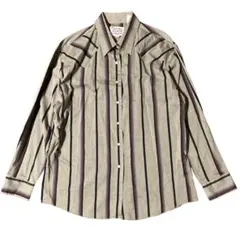 vintage 90's ウエスタンシャツ　長袖　ストライプ オーバーサイズ