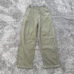 ☆コルザ/L/カーキ/パンツ/バックゴム入り/ストレート/秋冬春/コーデュロイ