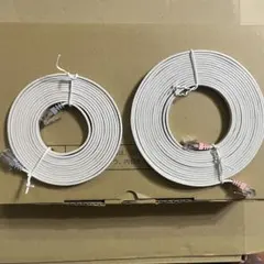 未使用LANケーブル Cat6a 高速10GBフラットケーブル／4.5m＋3m