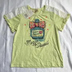 ⭐︎未使用タグ付き⭐︎Mezzo Piano ライムグリーン 装飾付きTシャツ