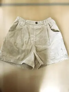 コーデュロイ ベージュ ショートパンツ160