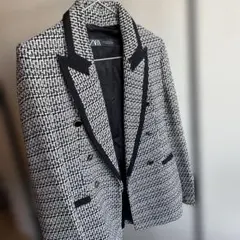 ZARA ツイード柄 テーラードジャケット