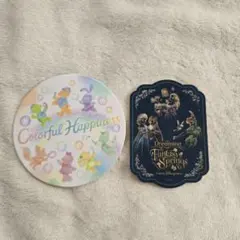 ダッフィー&フレンズ 20周年コースター 　ファンタジースプリングスステッカー