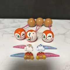 アンパンマン　ドキンちゃんヘアゴム　ヘアピンセット