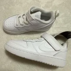 新品NIKEキッズコートバーロウLOW2白スニーカー 15cm