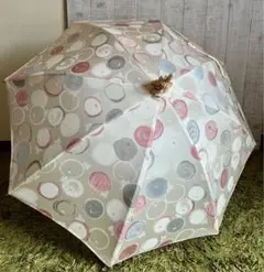 未使用】LADUREE ラデュレ 長傘 雨傘 ドット フレンチブルドッグ