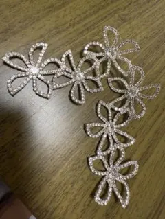 【ブライダルピアス】花3連 bride me