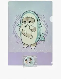 mofusand x KURA SUSHI クリアファイル 缶バッチ セット