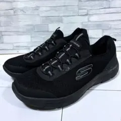 SKECHERS スケッチャーズ スニーカー 25 軽量 メモリーフォーム 黒