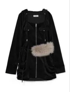 bubbles ファーベルベットワンピース