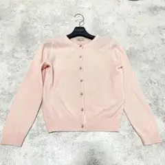 ✨美品✨【トッカ】カーディガン　カシミヤ100 ピンク　ビジューボタン　XS