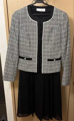 セレモニーセットアップ ママスーツ 卒業式 入学式 ツイードジャケット