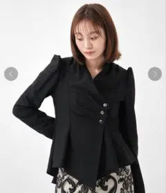 heve Prima Peplum JK navy 38 - メルカリ