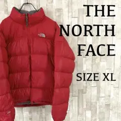 古着 THE NORTH FACE ヌプシダウンジャケット XL レッド