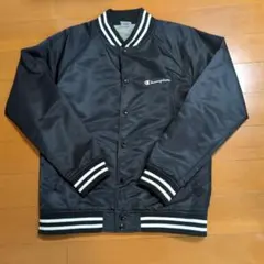 Championのスタジャン ブラック シンプルなデザイン M