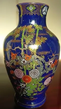 花瓶 九谷焼き勇岳陶器 花鳥図 金彩 飾り壺 - メルカリ