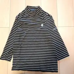 PEARLY GATES タートルネックシャツ 黒白ストライプS B29番
