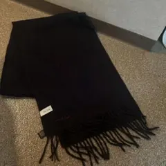 Paul Smith ブラック マフラー 100%ラムウール