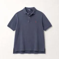 90s Polo Ralph Lauren ポロシャツ　ネイビー　L ポニー刺繍