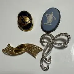 ブランド　ブローチ4点リモージュ　モネ