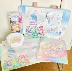 ディズニー ダッフィー 20周年 カラフルハピネス トートバッグ ポーチ