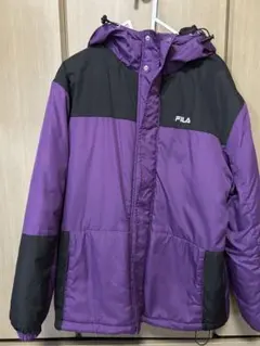 FILA中綿マウンテンパーカー 【ブラック✖️パープル】
