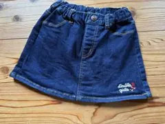 美品　ミキハウス　ダブルビー　デニムスカート　110のサムネイル