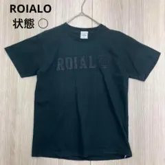 ◆ ROIALO 로얄 로고 T 셔츠 반소매 블랙 size F
