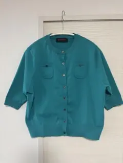 CABaN ファインポリエステル ハーフスリーブポケットカーディガン